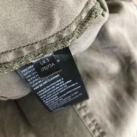 Anthropologie Dark Green Cargo Style Drawstring Waist Loose Fit Jogger Pants - Picture 6 of 8